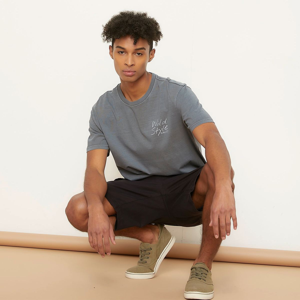 BEARCLIFF - Polera Manga Corta Algodón Long Fit Hombre Bearcliff