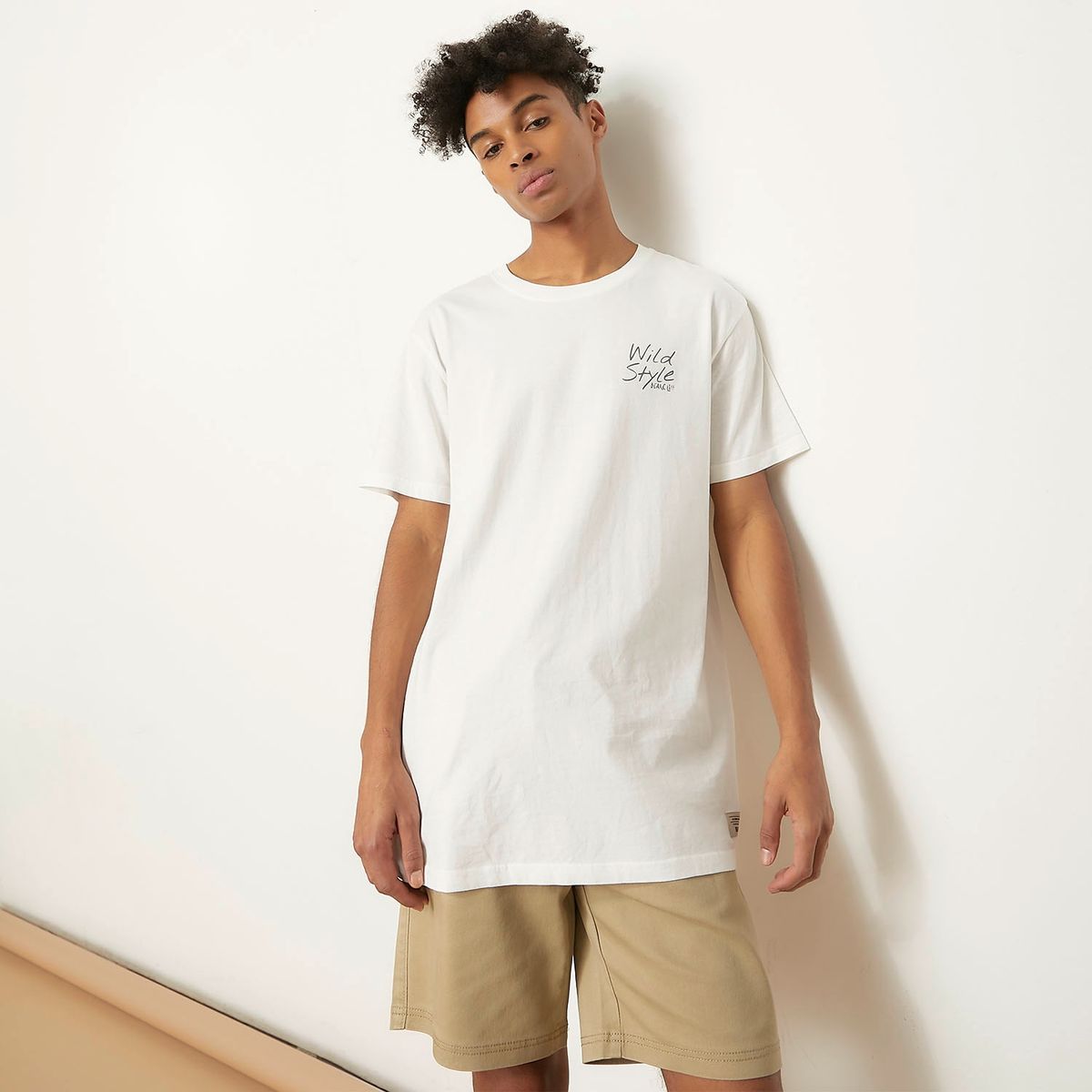 BEARCLIFF - Polera Manga Corta Algodón Long Fit Hombre Bearcliff