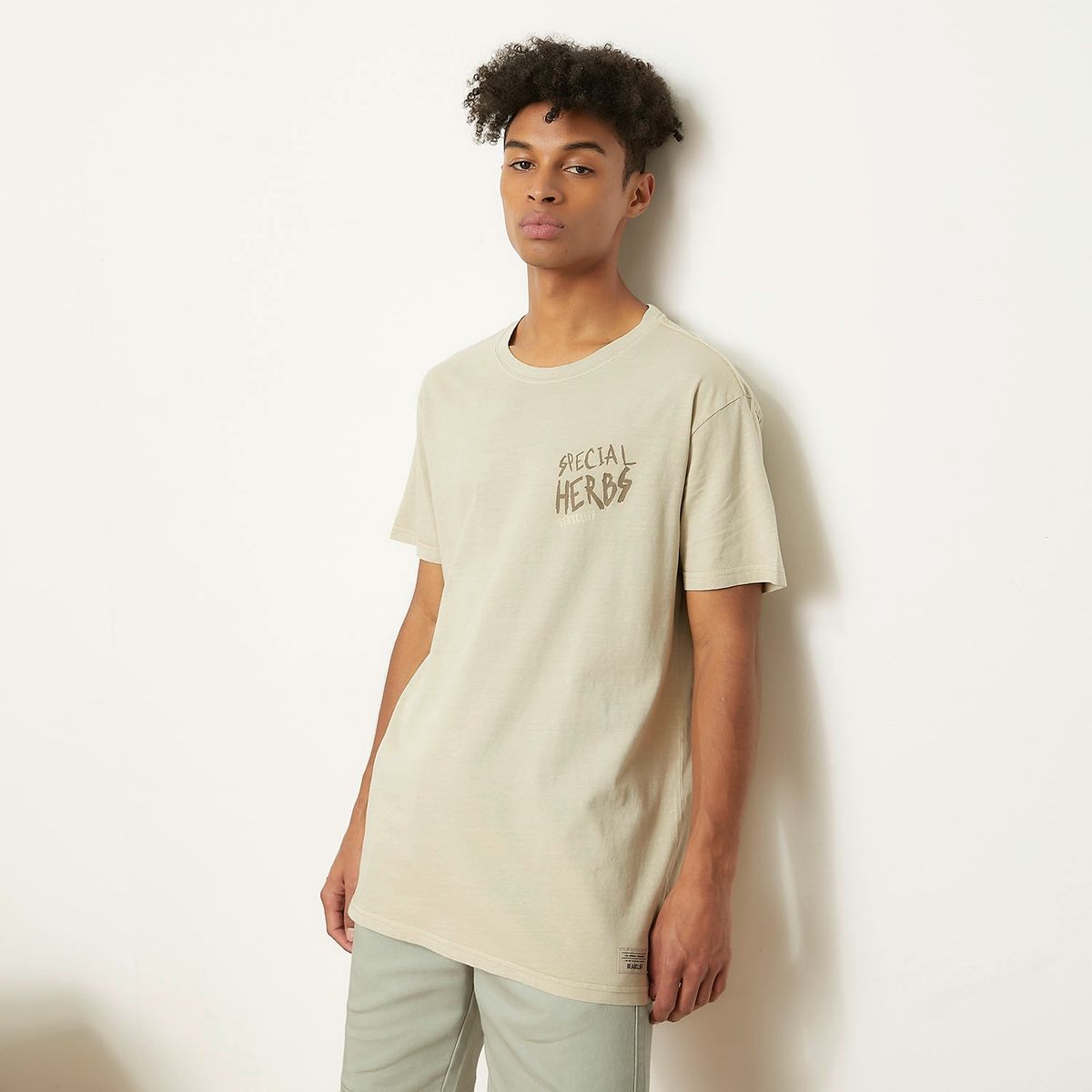 BEARCLIFF - Polera Manga Corta Algodón Long Fit Hombre Bearcliff