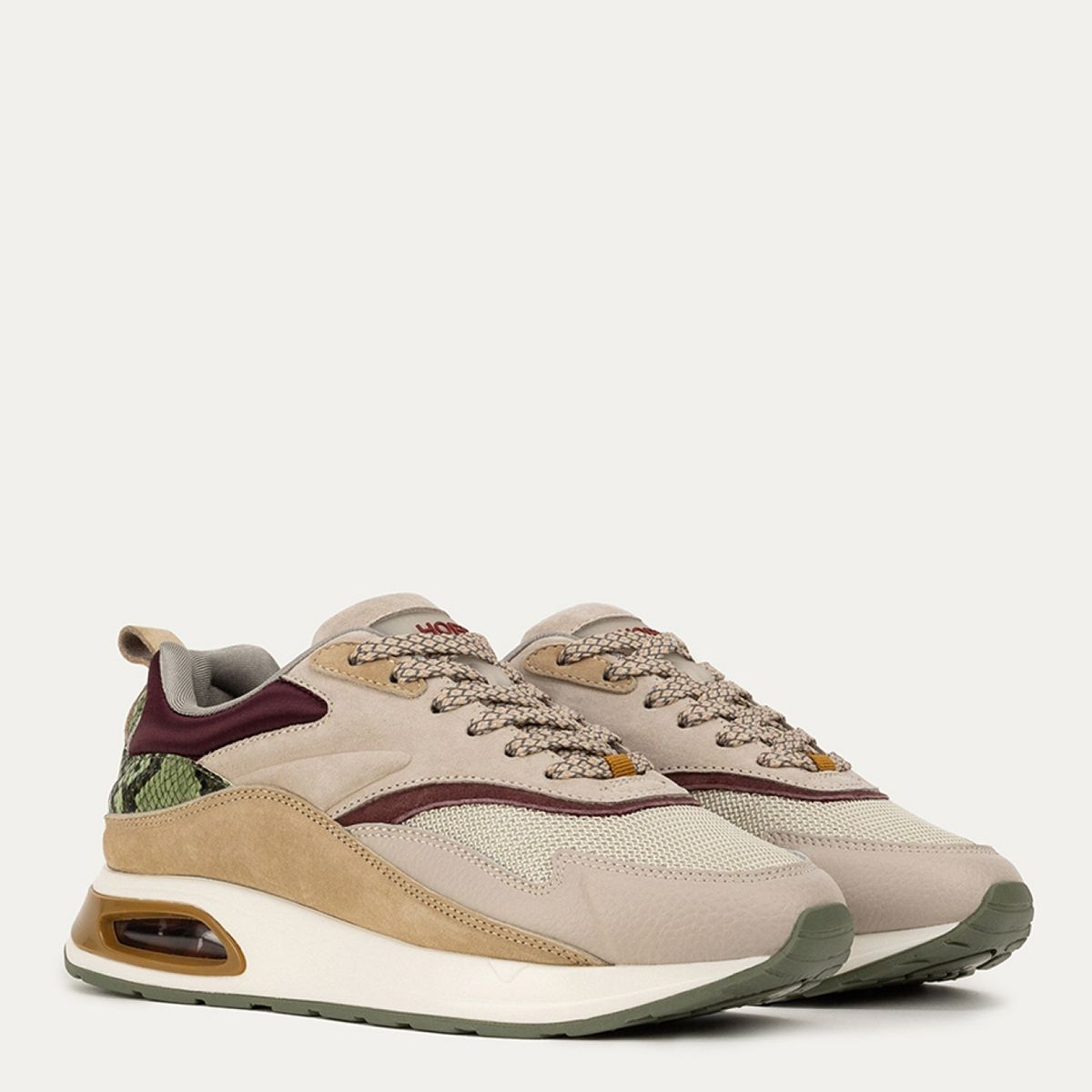 HOFF - Zapatilla Urbana Mujer Cuero Beige Hoff