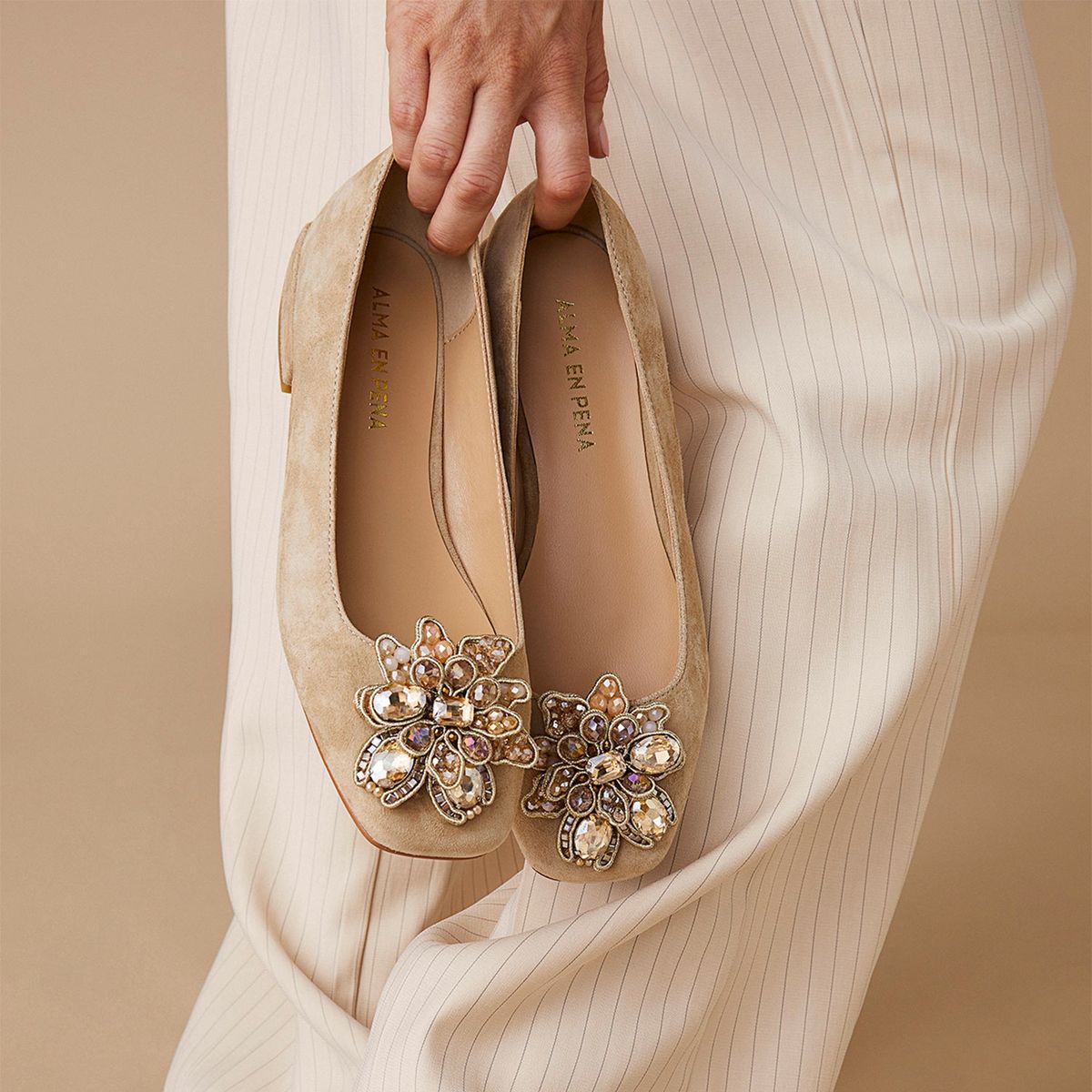 ALMA EN PENA - Ballerina Mujer Cuero Beige Alma En Pena