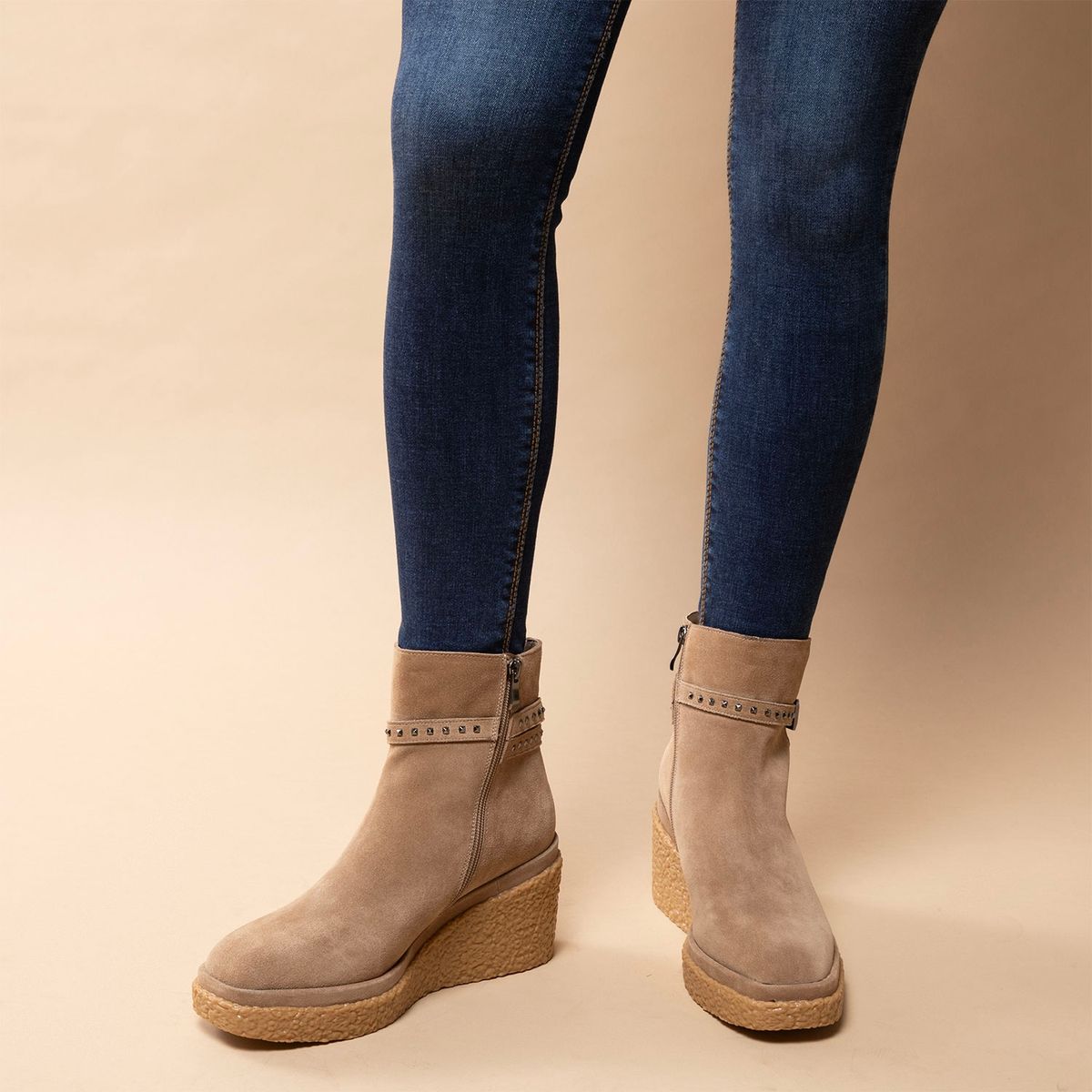 ALMA EN PENA - Botín Mujer Beige Alma En Pena