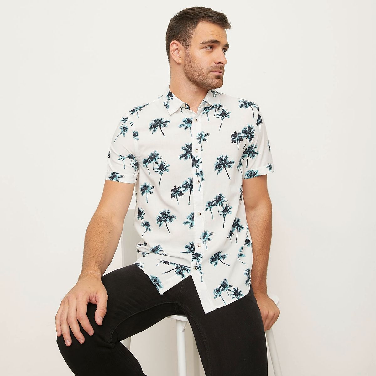 NEWPORT - Camisa Casual Manga Corta Algodón Hombre Newport