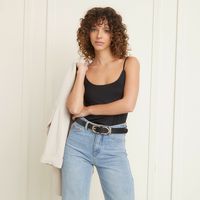 Polera Sin Mangas Escote V Mujer