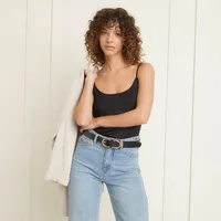 Polera Sin Mangas Escote V Mujer