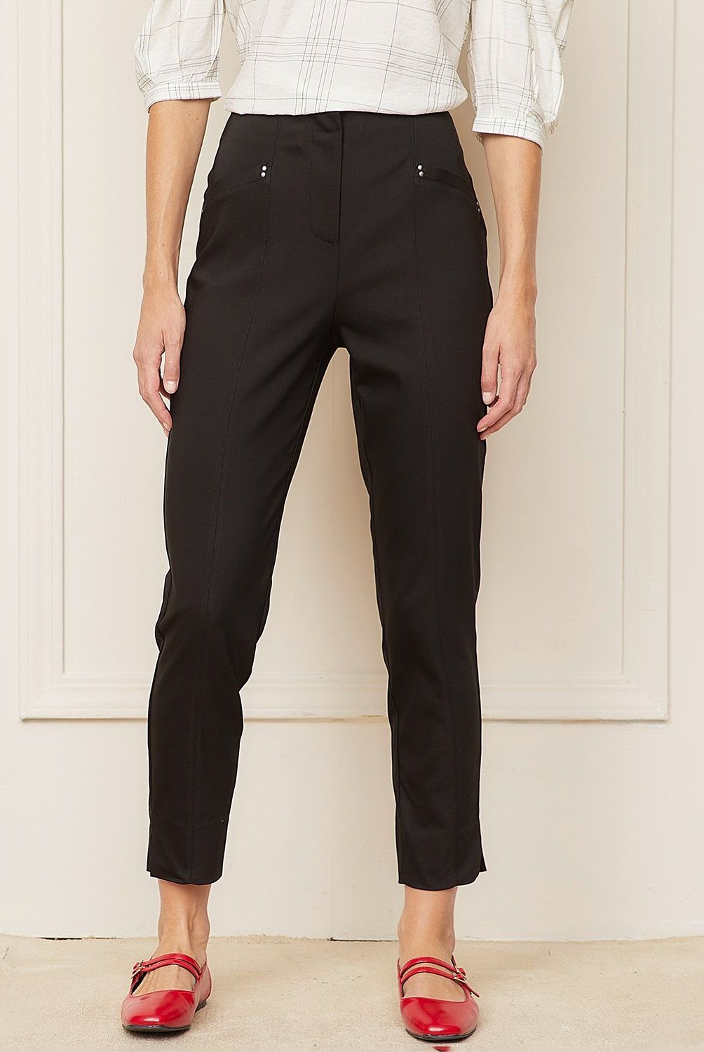 BASEMENT - Pantalón Basement Slim Fit Medio Mujer Algodón