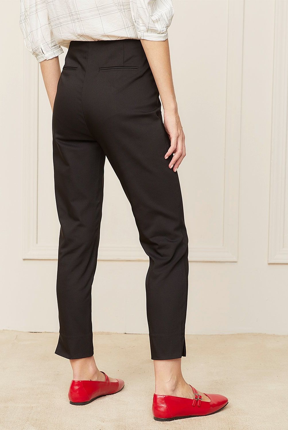 BASEMENT - Pantalón Basement Slim Fit Medio Mujer Algodón