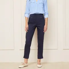 BASEMENT - Pantalón Sastre Slim Fit Tiro Alto Mujer