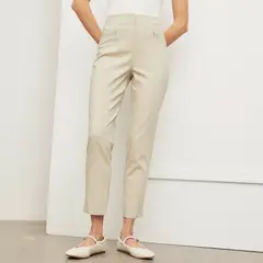 BASEMENT - Pantalón Sastre Slim Fit Tiro Alto Mujer