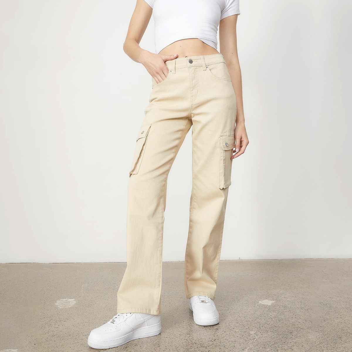 SYBILLA - Sybilla Pantalón Cargo Tiro Medio Mujer