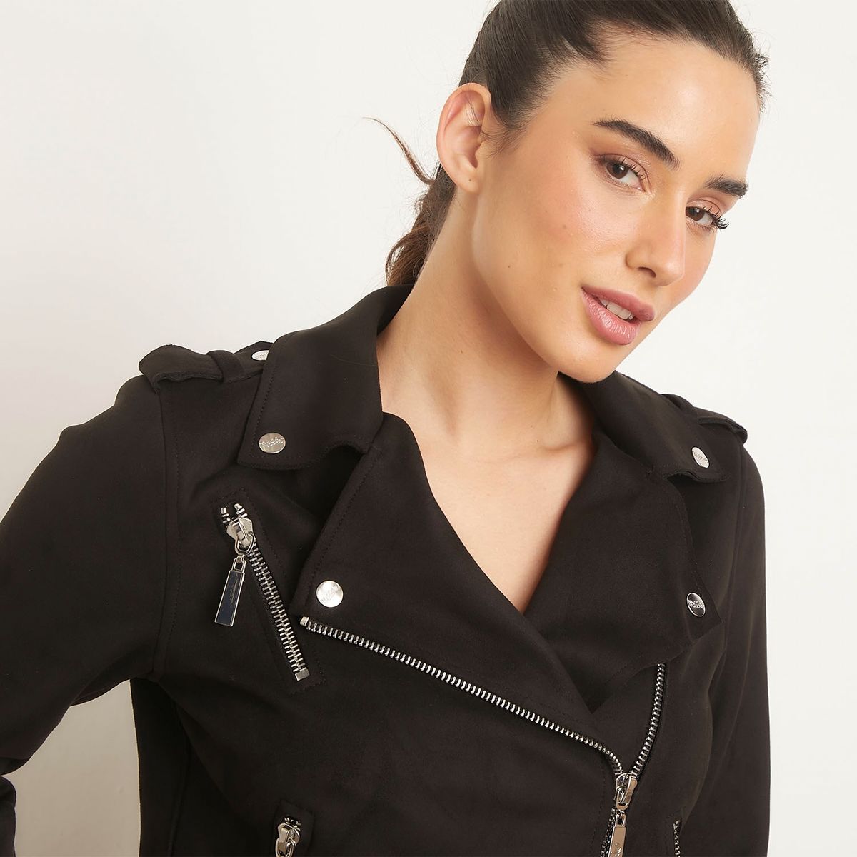 MOSSIMO - Mossimo Chaqueta Cuero Mujer