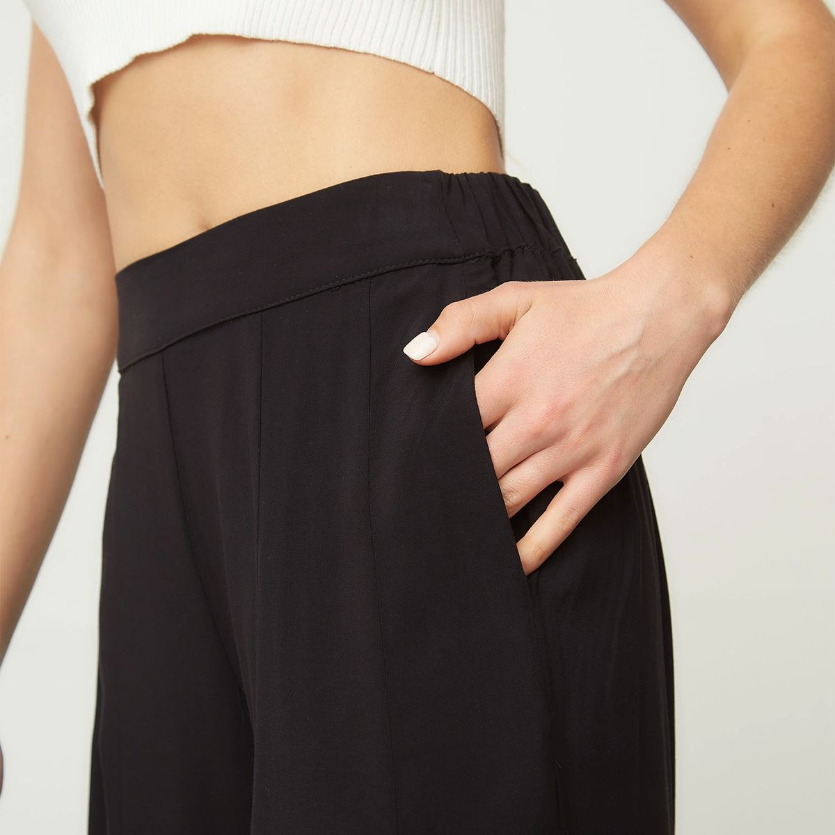 SYBILLA - Pantalón Culotte Tiro Alto Mujer Sybilla