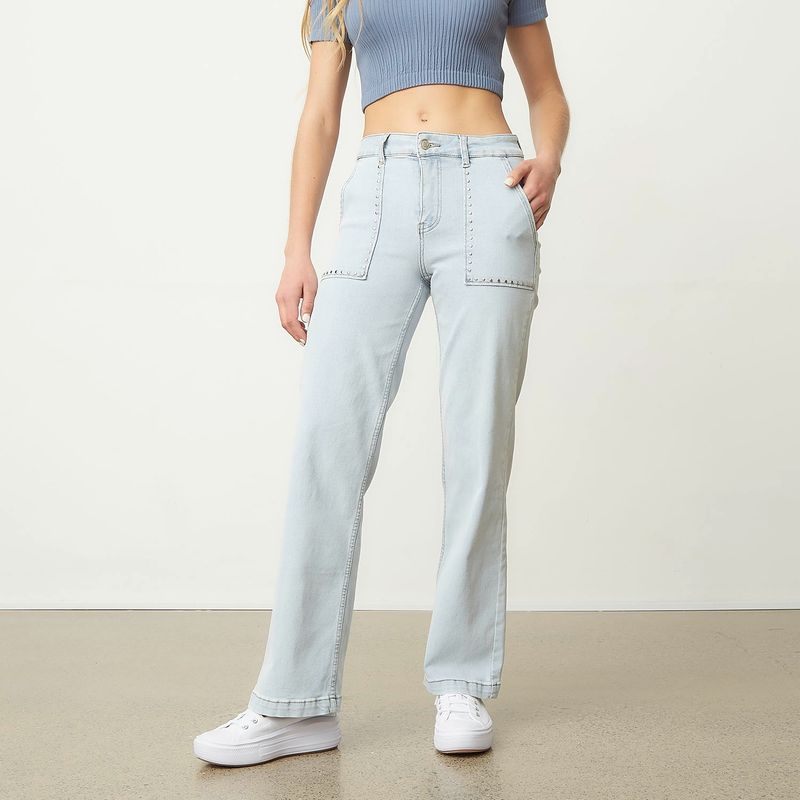 SYBILLA - Jeans Culotte Tiro Medio Mujer Sybilla