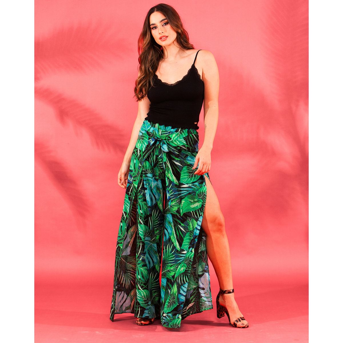 MOSSIMO - Pantalón Palazzo Tiro Alto Mujer Mossimo