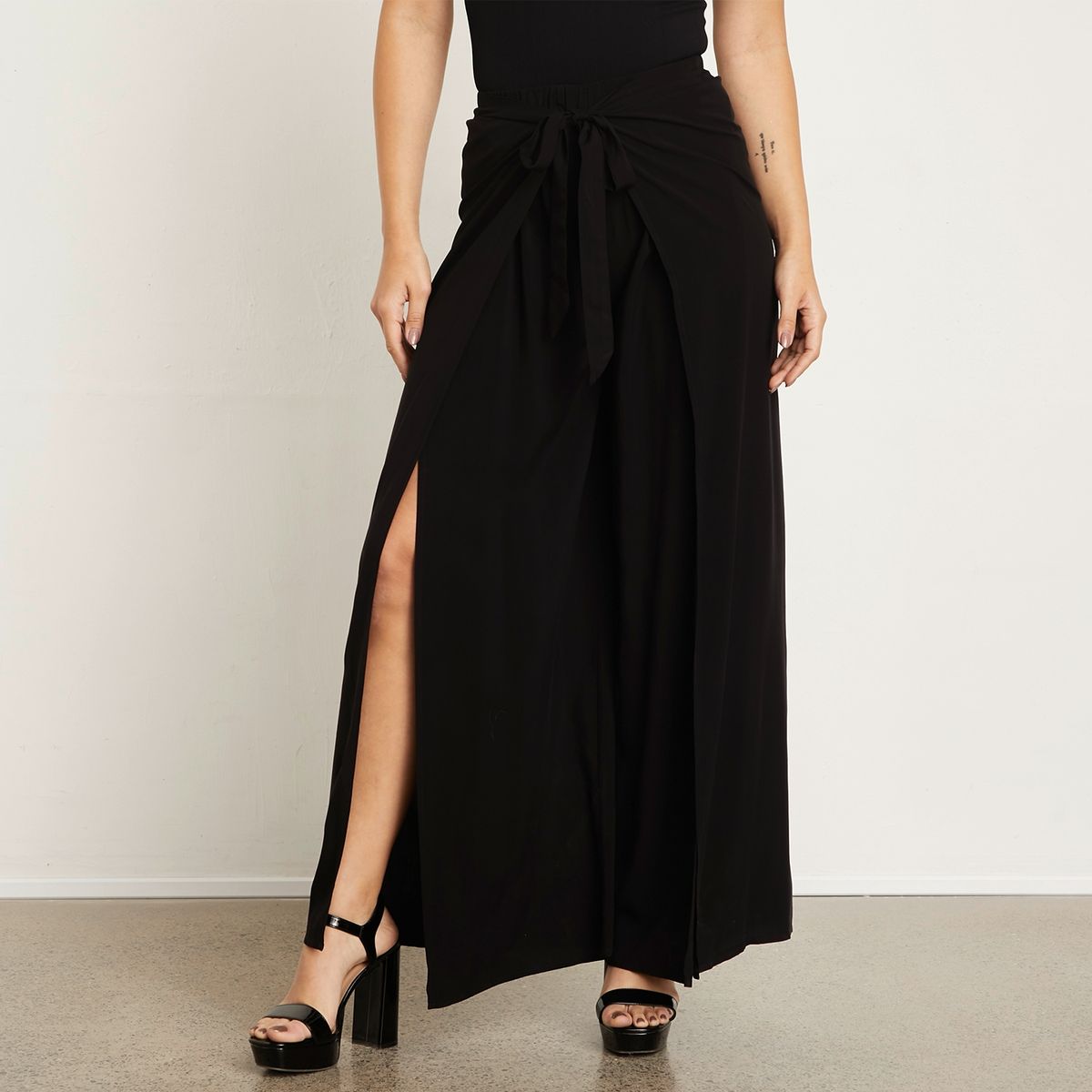 MOSSIMO - Pantalón Palazzo Tiro Alto Mujer Mossimo