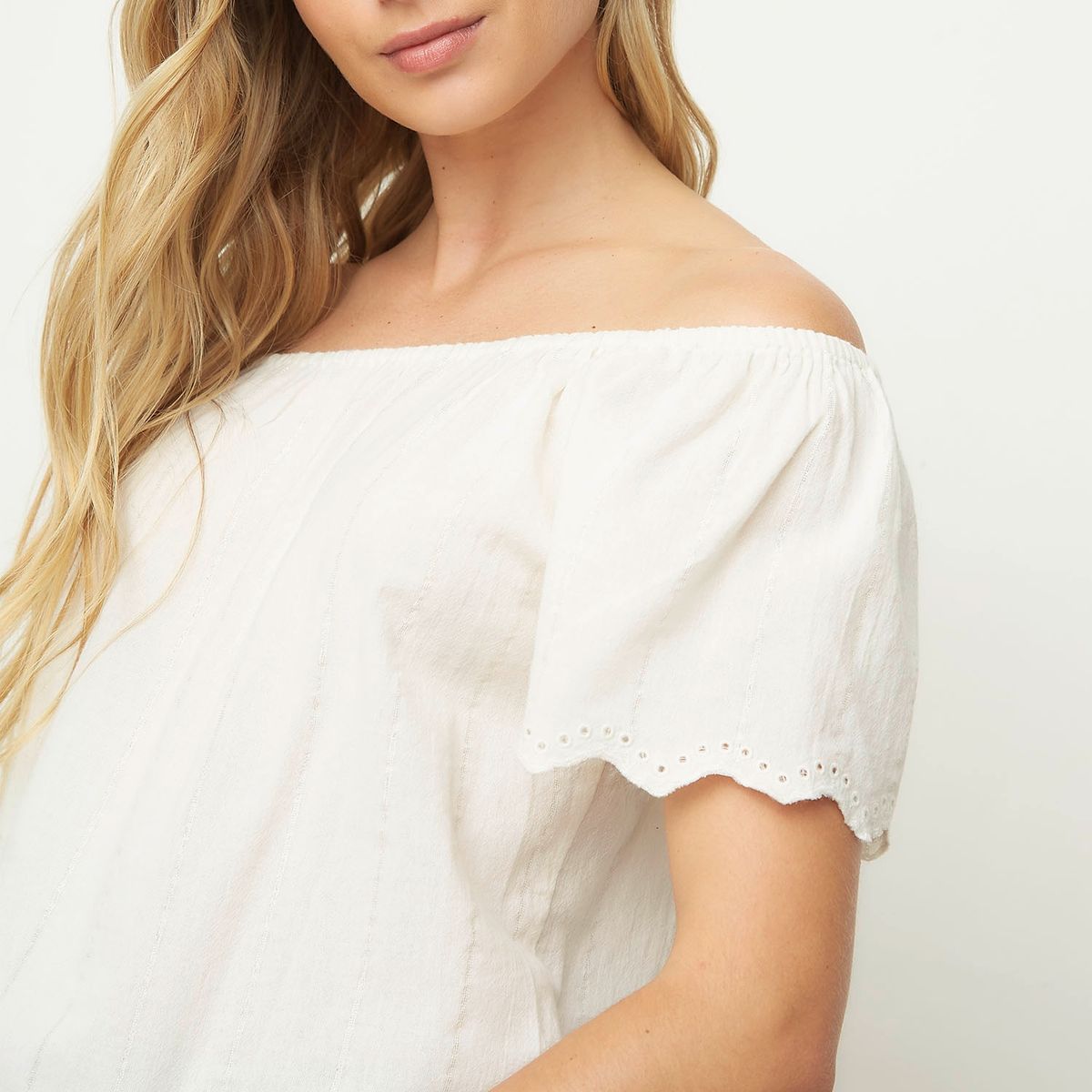 SYBILLA - Blusa Manga Corta Algodón Mujer Sybilla