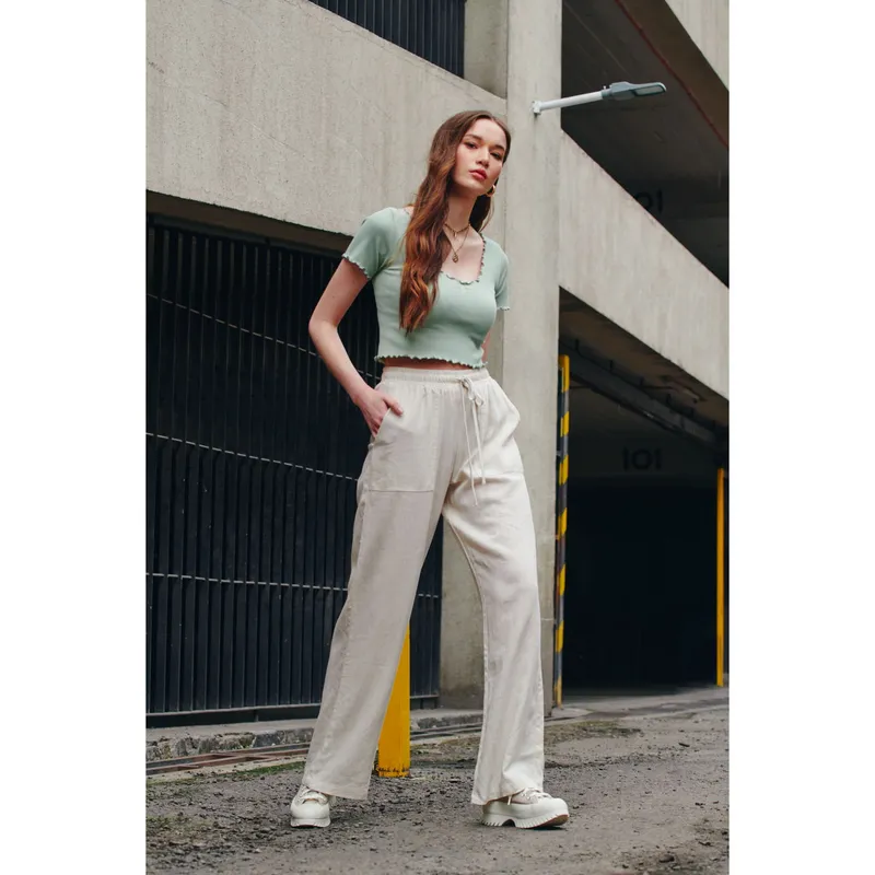 SYBILLA - Pantalón Cargo Tiro Medio Mujer Sybilla