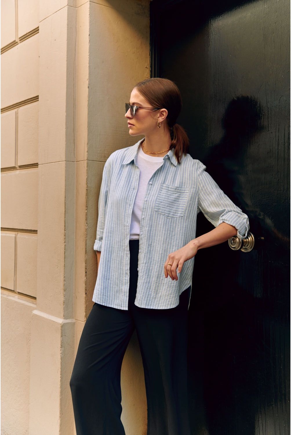UNIVERSITY CLUB - Blusa Manga Larga Lino Mujer University Club