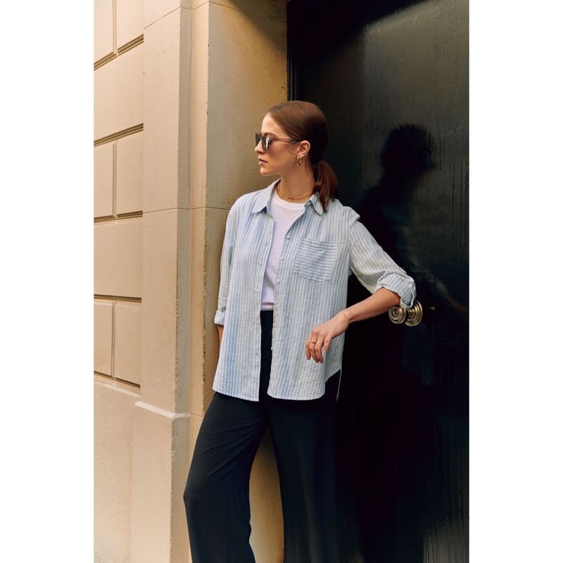 UNIVERSITY CLUB - Blusa Manga Larga Lino Mujer University Club
