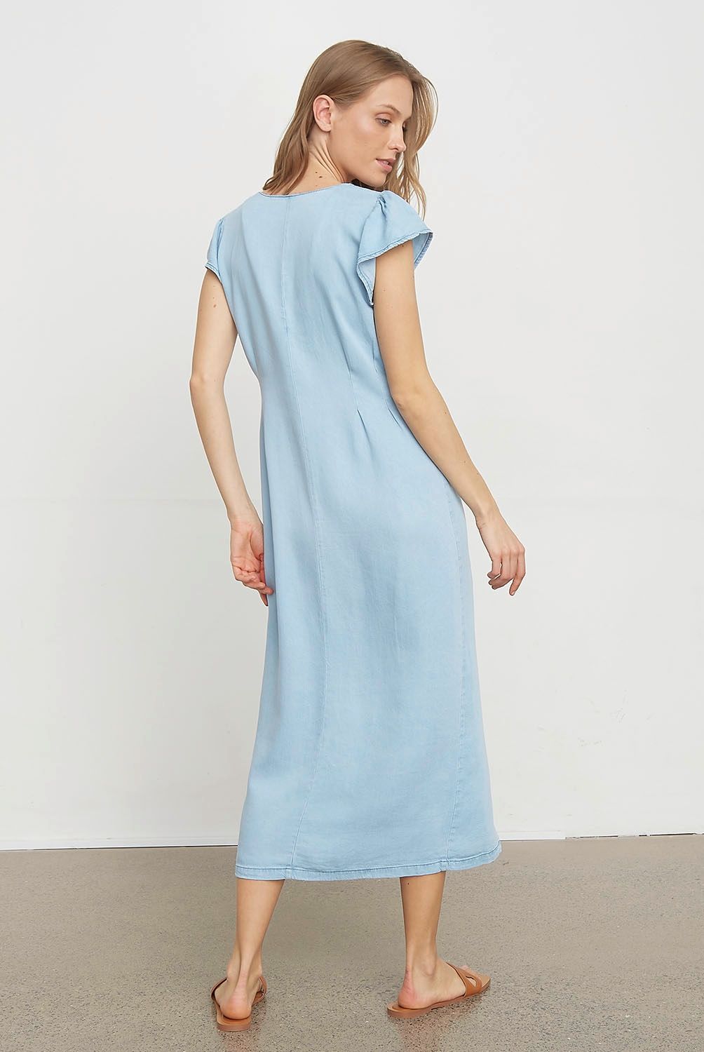ELLE - Vestido Largo Tencel Mujer Elle