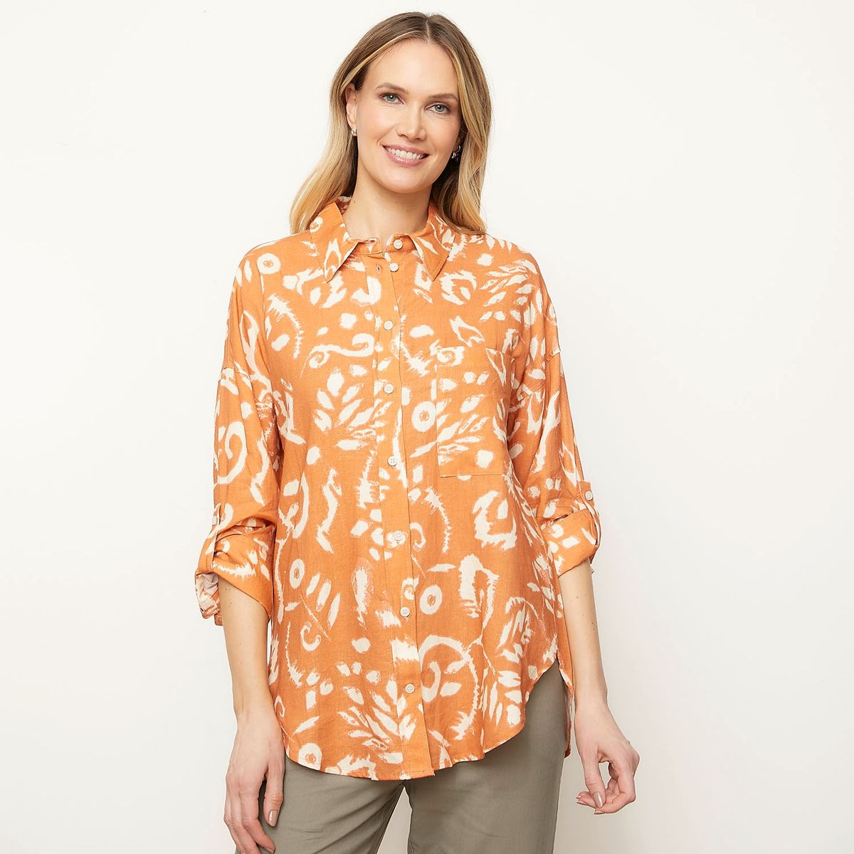 APOLOGY - Blusa Manga Larga Lino Mujer Apology