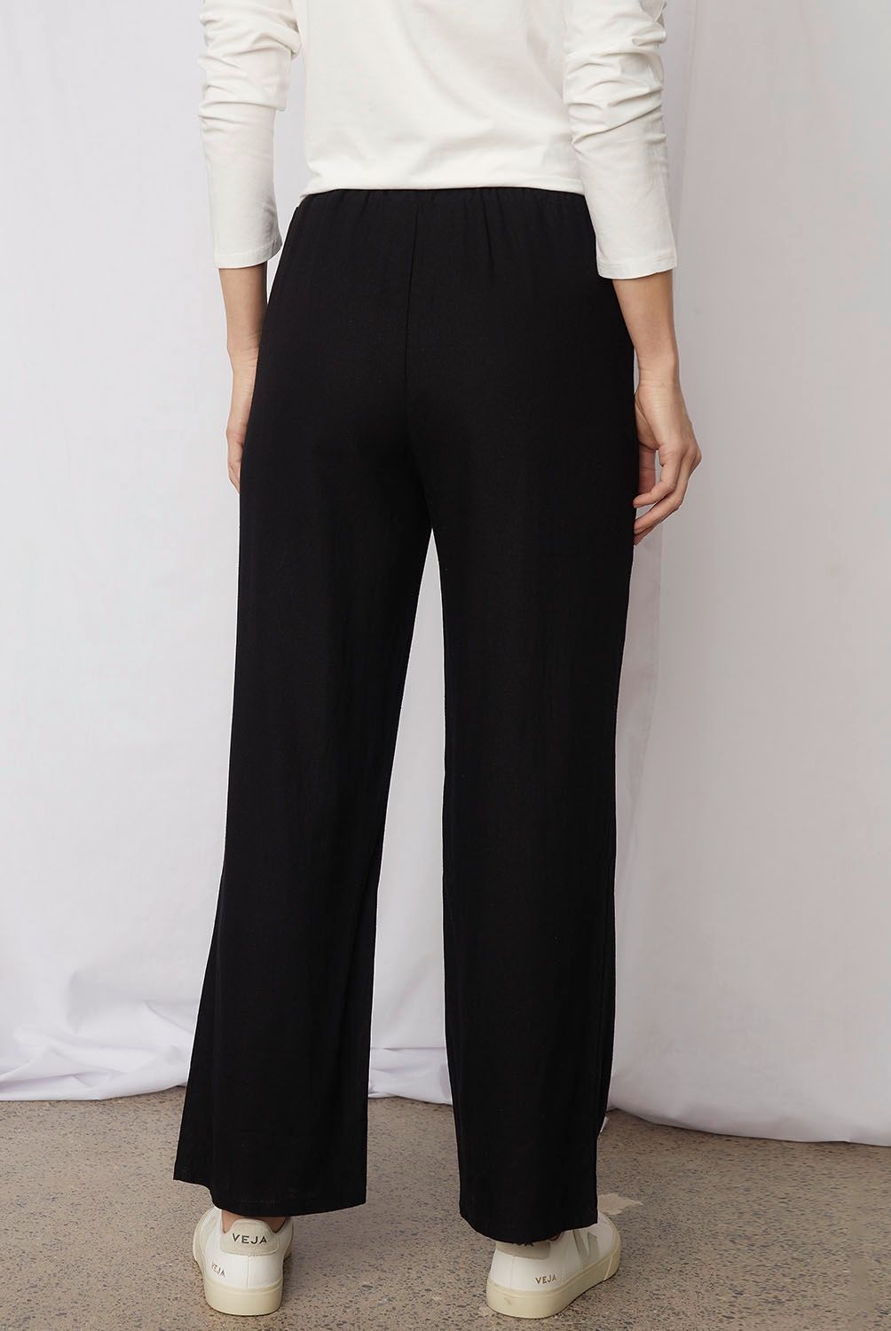 NEWPORT - Pantalón Capri Lino Tiro Alto Mujer Newport