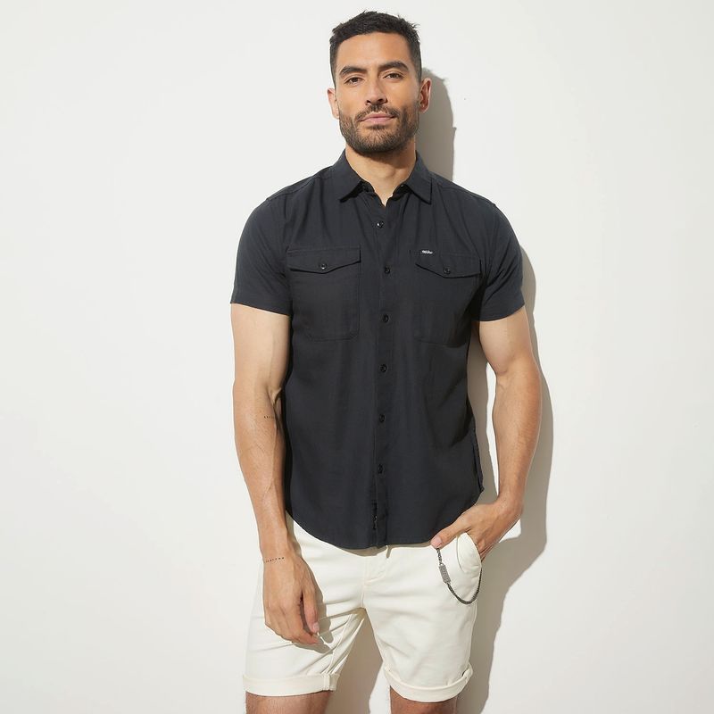 MOSSIMO - Camisa Casual Manga Corta Hombre Mossimo