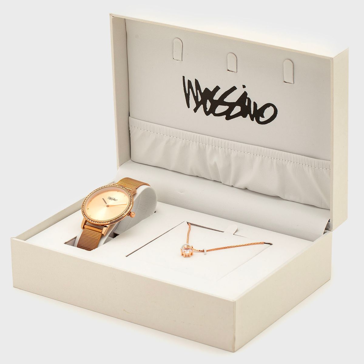 MOSSIMO - Pack Reloj Análogo Mujer + Collar Mossimo