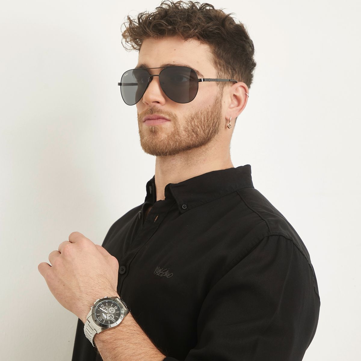 MOSSIMO - Pack Reloj Análogo Hombre + Anteojos de Sol Mossimo