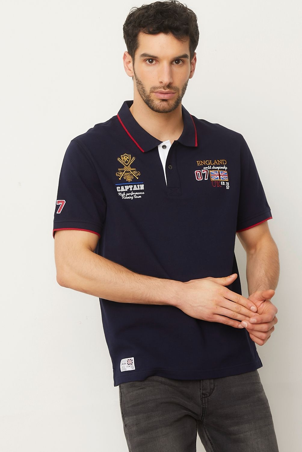UNIVERSITY CLUB - Polera Cuello Pique Manga Corta Algodón Hombre University Club