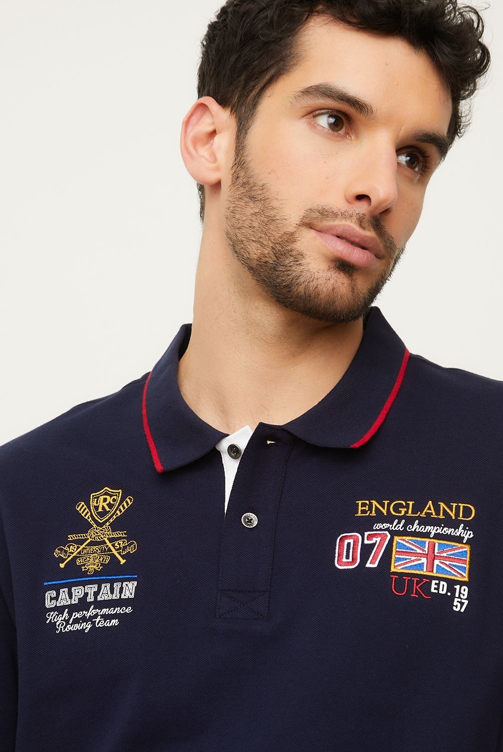 UNIVERSITY CLUB - Polera Cuello Pique Manga Corta Algodón Hombre University Club