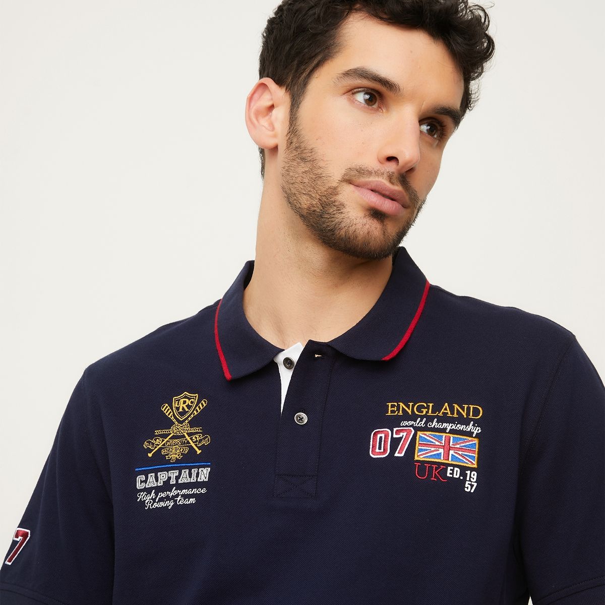 UNIVERSITY CLUB - Polera Cuello Pique Manga Corta Algodón Hombre University Club