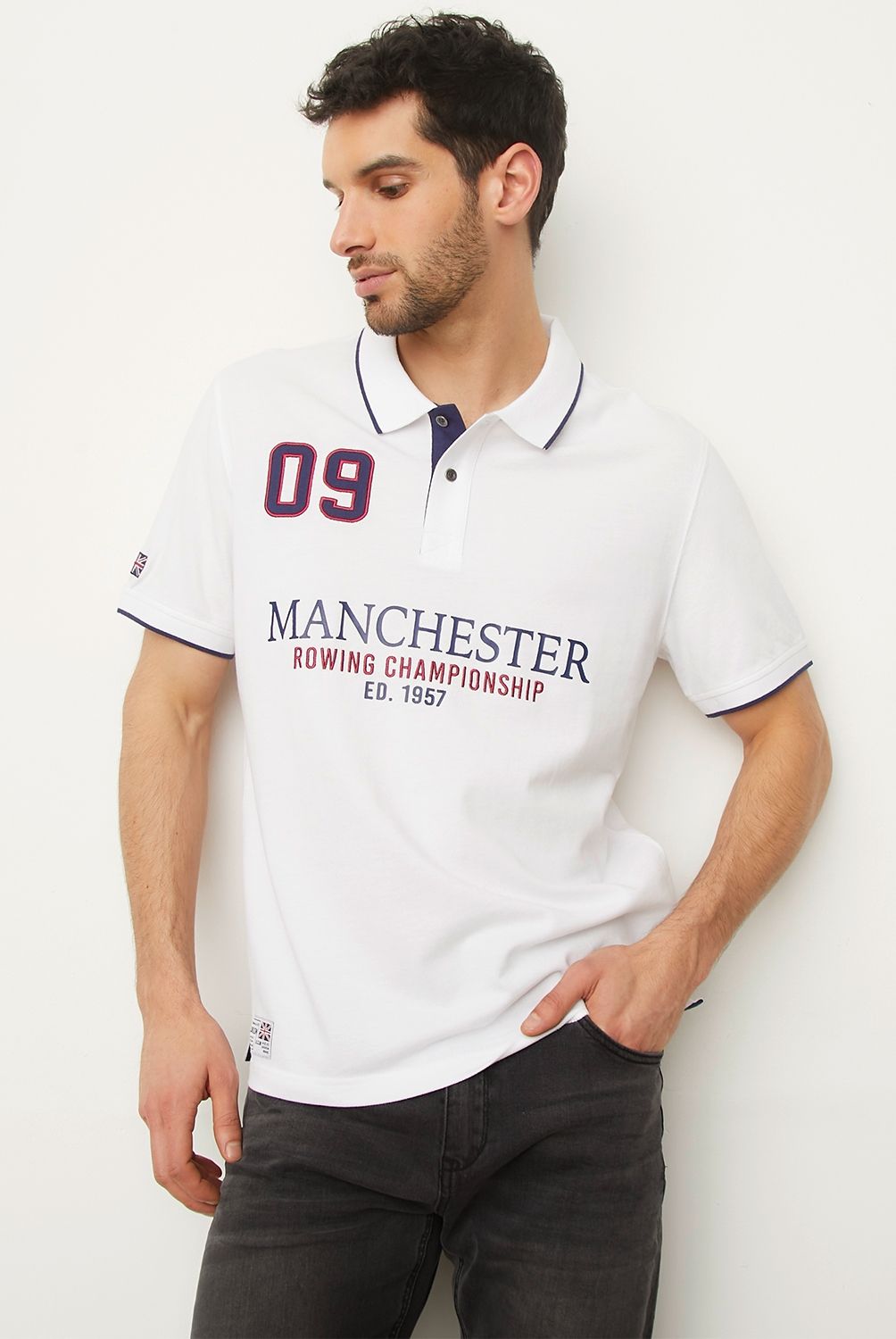 UNIVERSITY CLUB - Polera Cuello Pique Manga Corta Algodón Hombre University Club