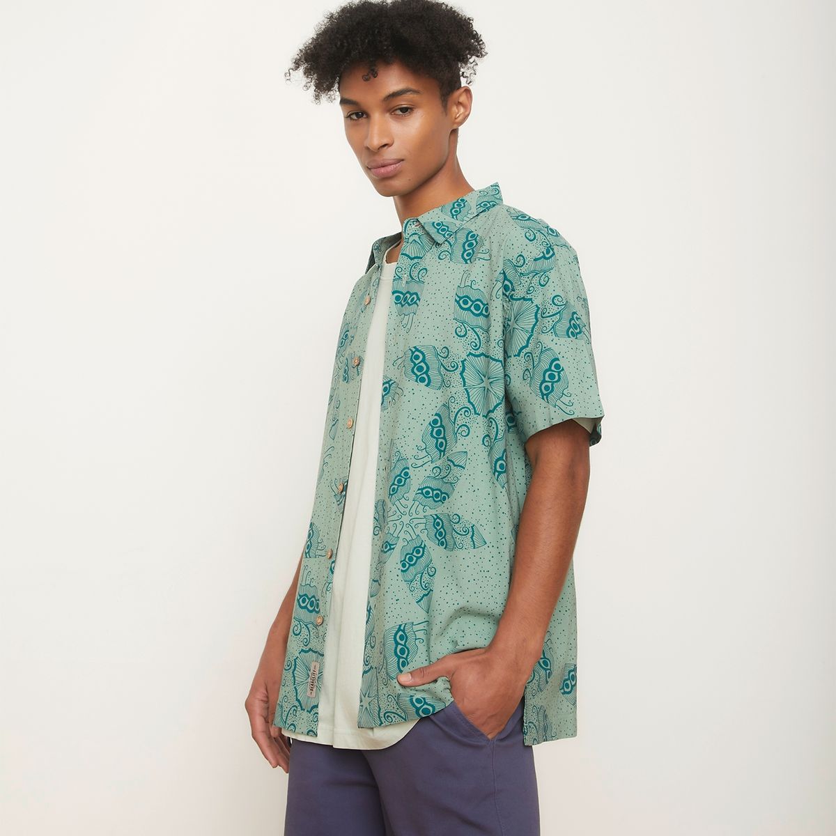 BEARCLIFF - Camisa Guayabera Manga Corta Algodon Hombre Bearcliff