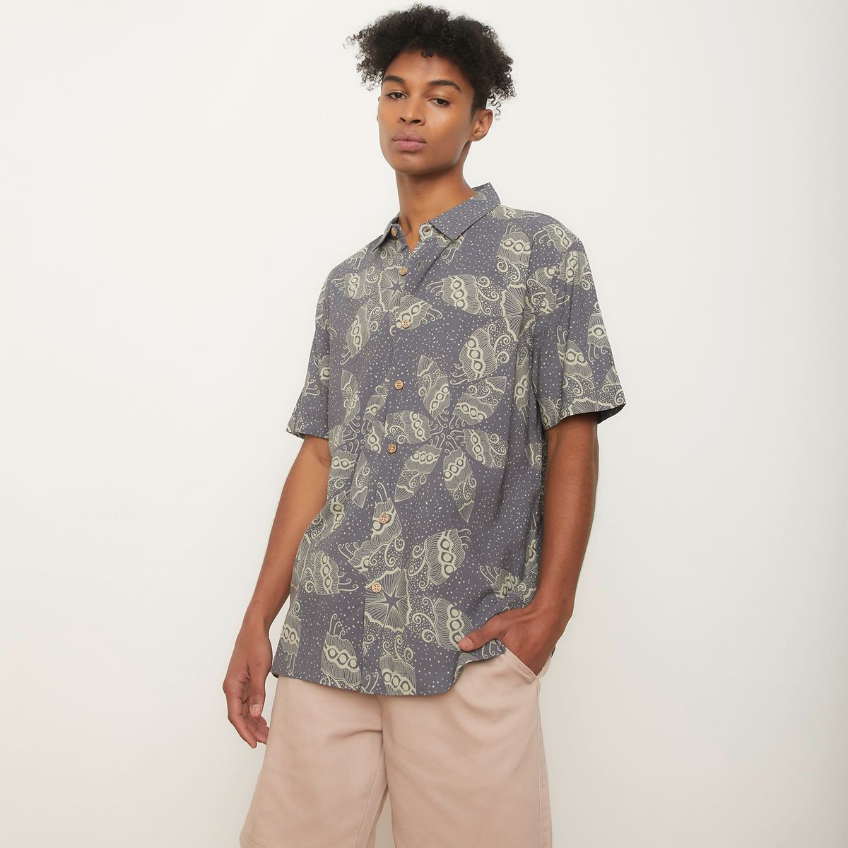 BEARCLIFF - Camisa Guayabera Manga Corta Algodon Hombre Bearcliff