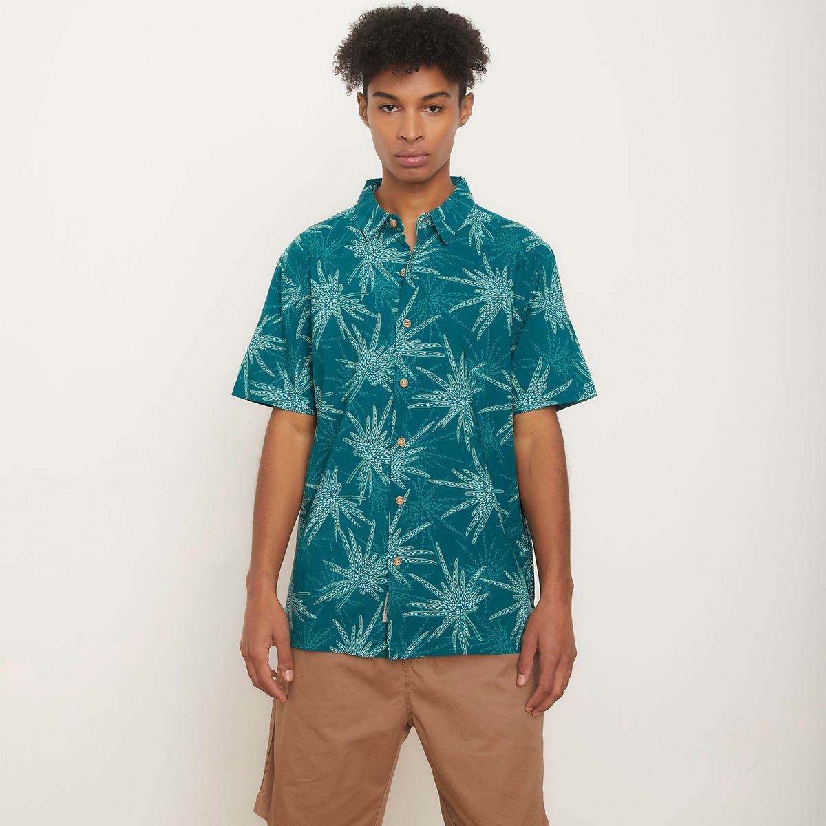 BEARCLIFF - Camisa Guayabera Manga Corta Algodon Hombre Bearcliff