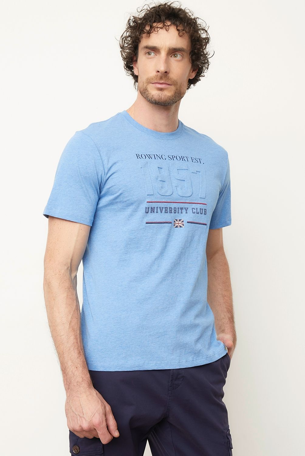 UNIVERSITY CLUB - Polera Manga Corta Algodón Hombre University Club