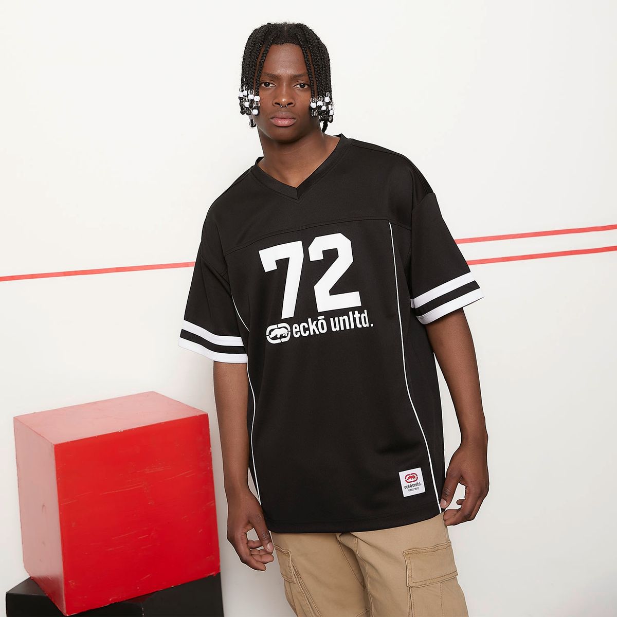 ECKO - Polera Manga Corta Oversize Hombre Ecko