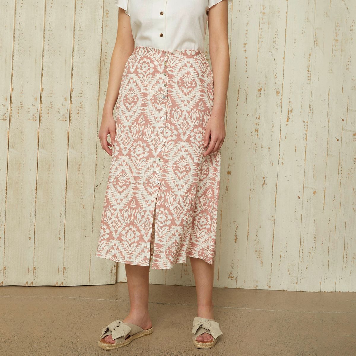 UNIVERSITY CLUB - Falda Larga Lino Mujer University Club