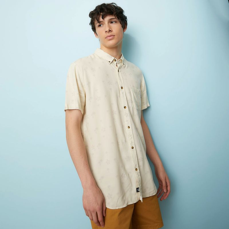 DOO AUSTRALIA - Camisa Casual Manga Corta Viscosa Hombre Doo Australia