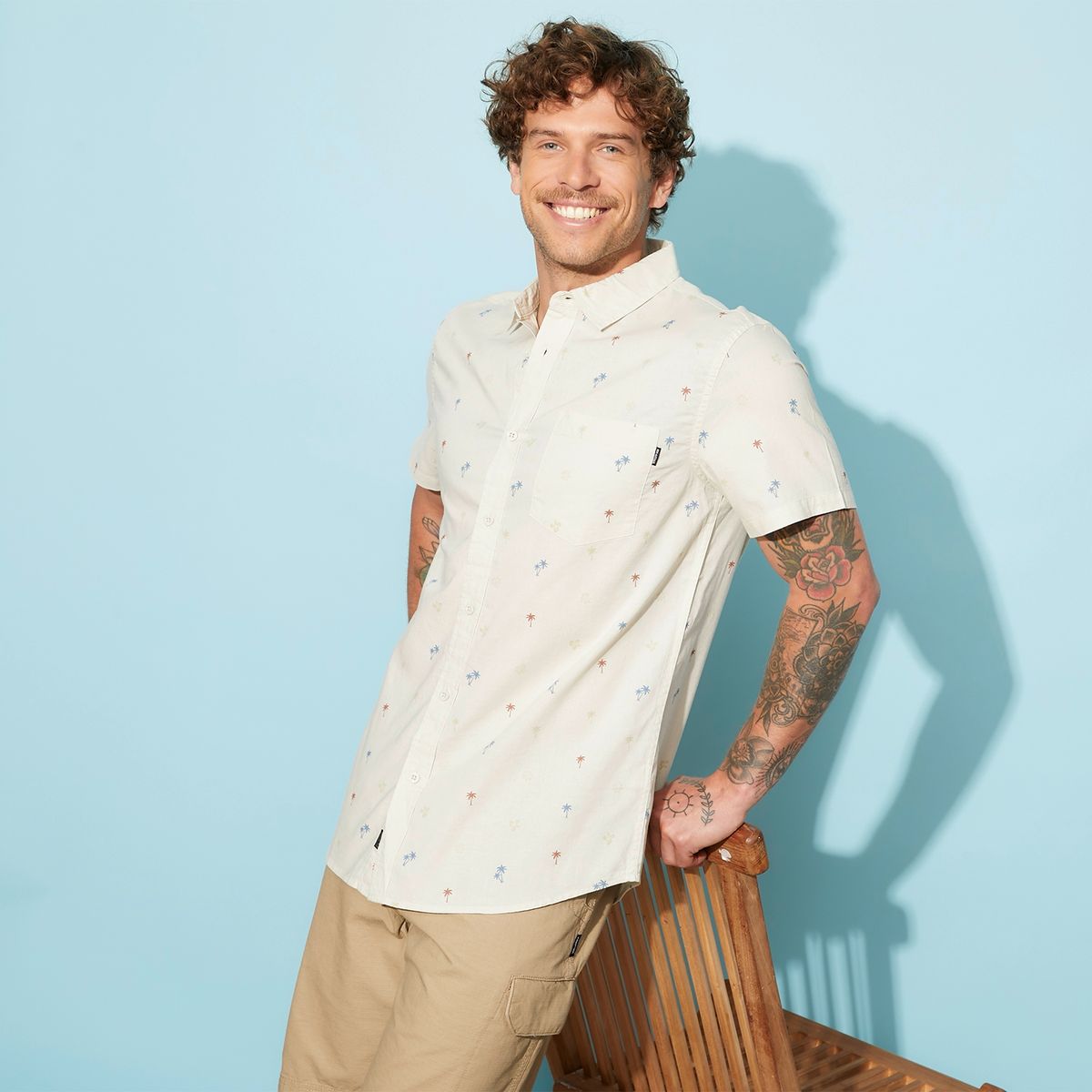 DOO AUSTRALIA - Camisa Casual Manga Corta Algodón Hombre Doo Australia