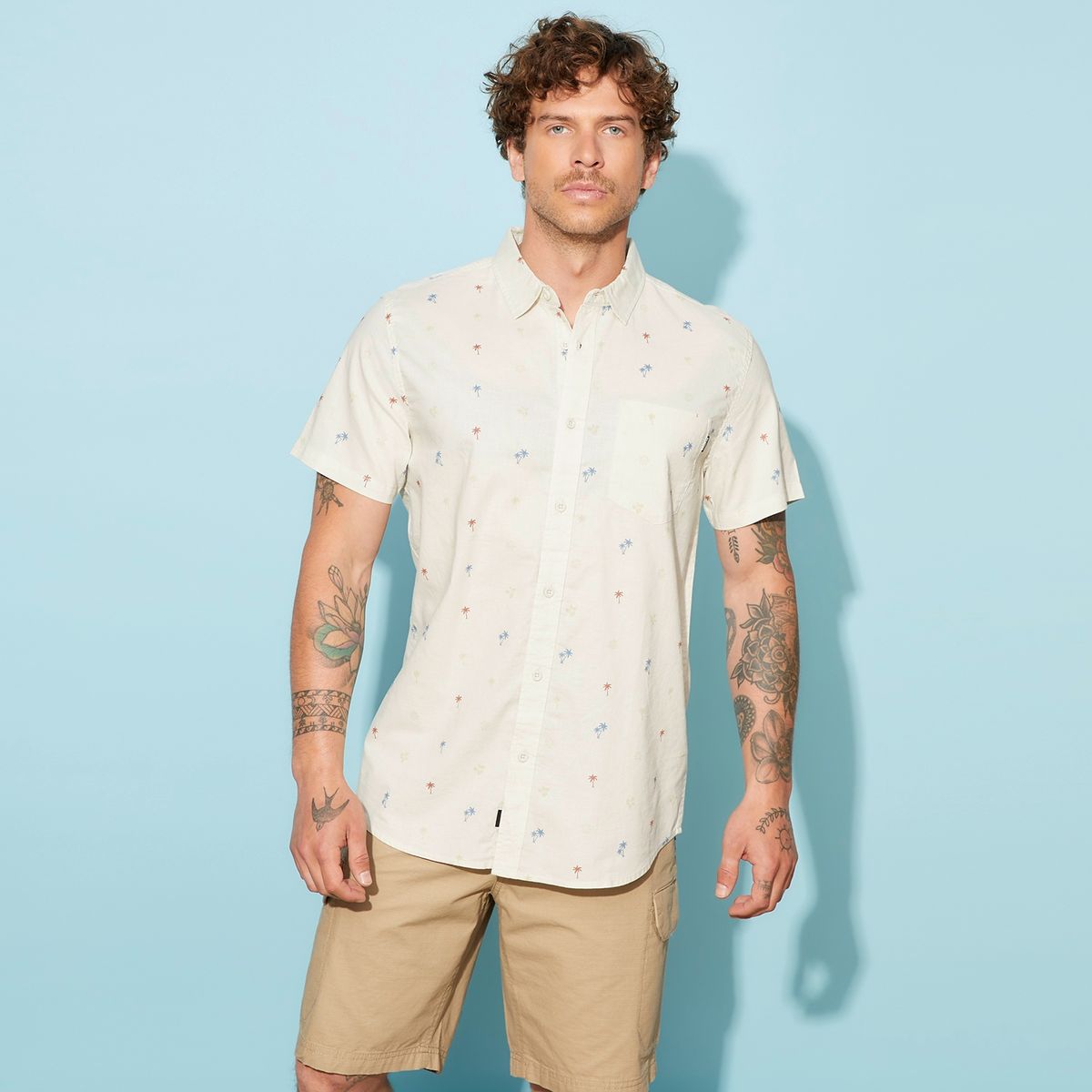 DOO AUSTRALIA - Camisa Casual Manga Corta Algodón Hombre Doo Australia