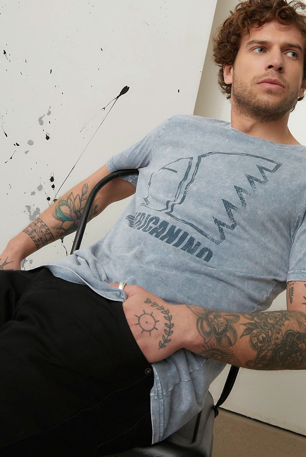 AMERICANINO - Polera Manga Corta Algodón Organico Hombre Americanino