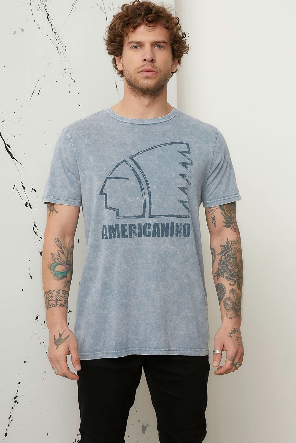 AMERICANINO - Polera Manga Corta Algodón Organico Hombre Americanino