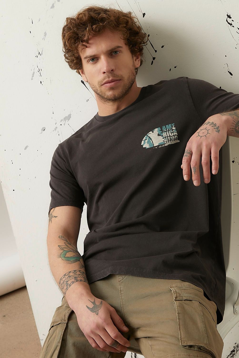 AMERICANINO - Polera Manga Corta Algodón Organico Hombre Americanino