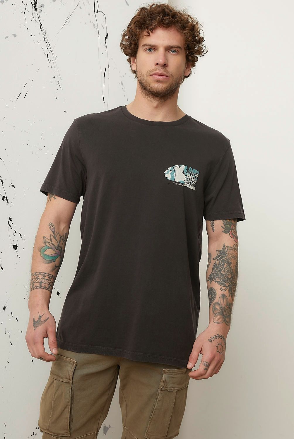 AMERICANINO - Polera Manga Corta Algodón Organico Hombre Americanino