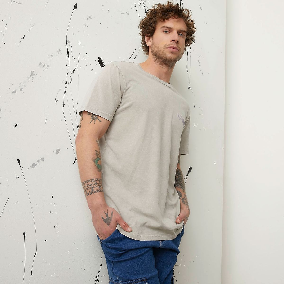 AMERICANINO - Polera Manga Corta Algodón Organico Hombre Americanino