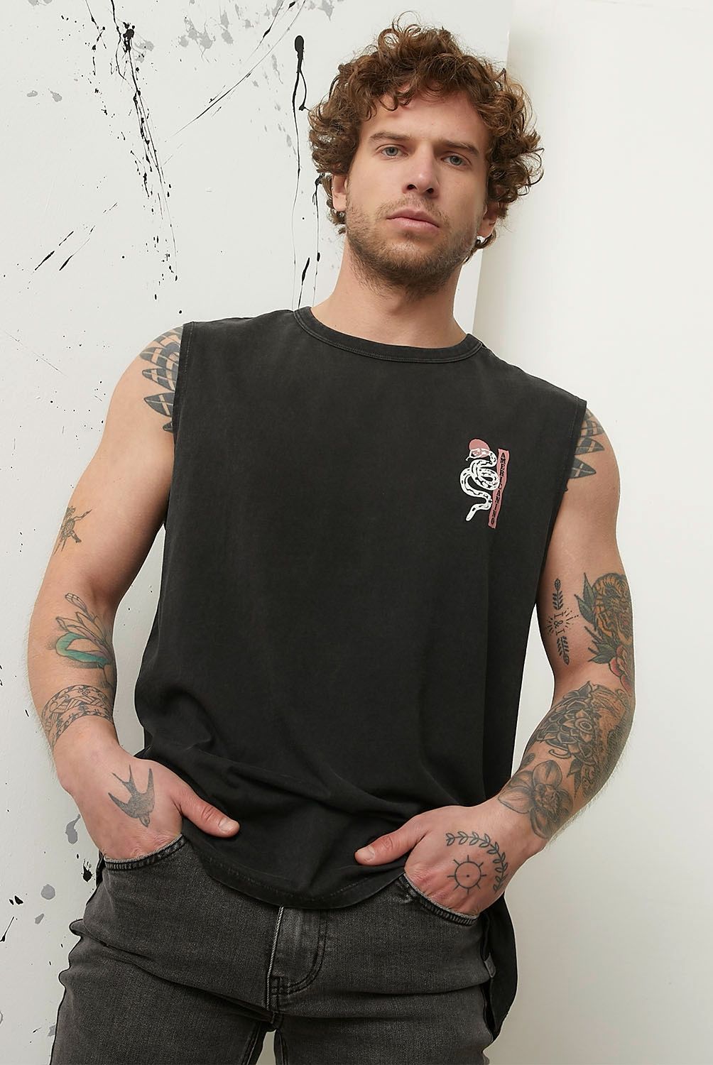 AMERICANINO - Polera Sin Mangas Algodón Organico Hombre Americanino