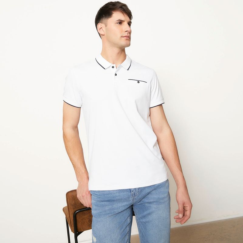 BASEMENT - Polera Manga Corta Algodón Hombre Basement
