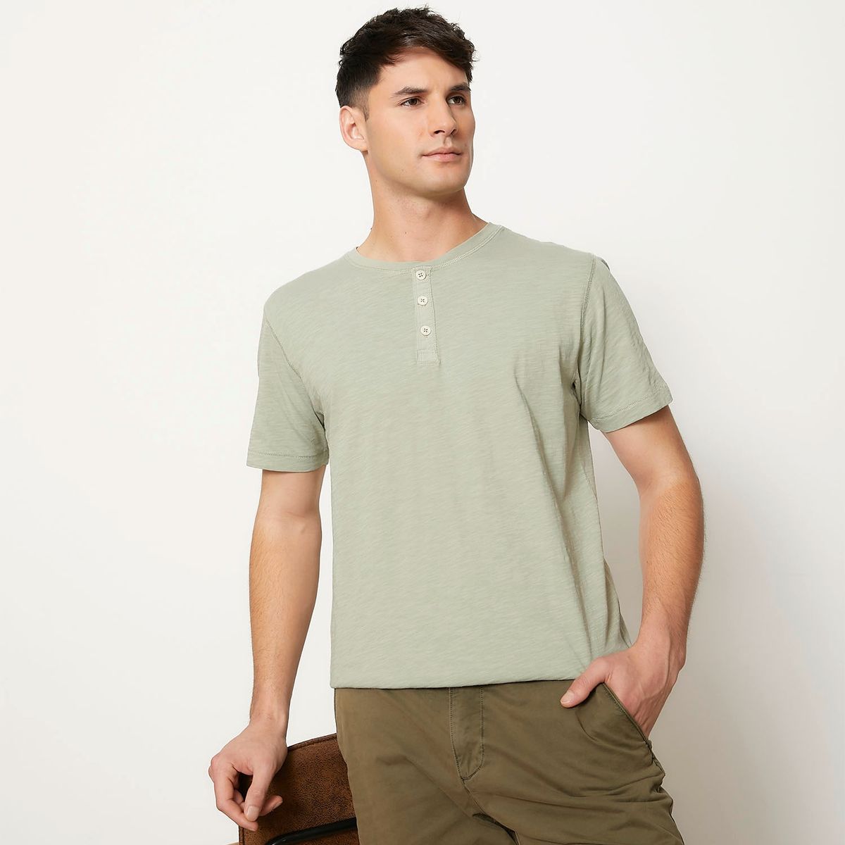 BASEMENT - Polera Manga Corta Algodón Orgánico Hombre Basement